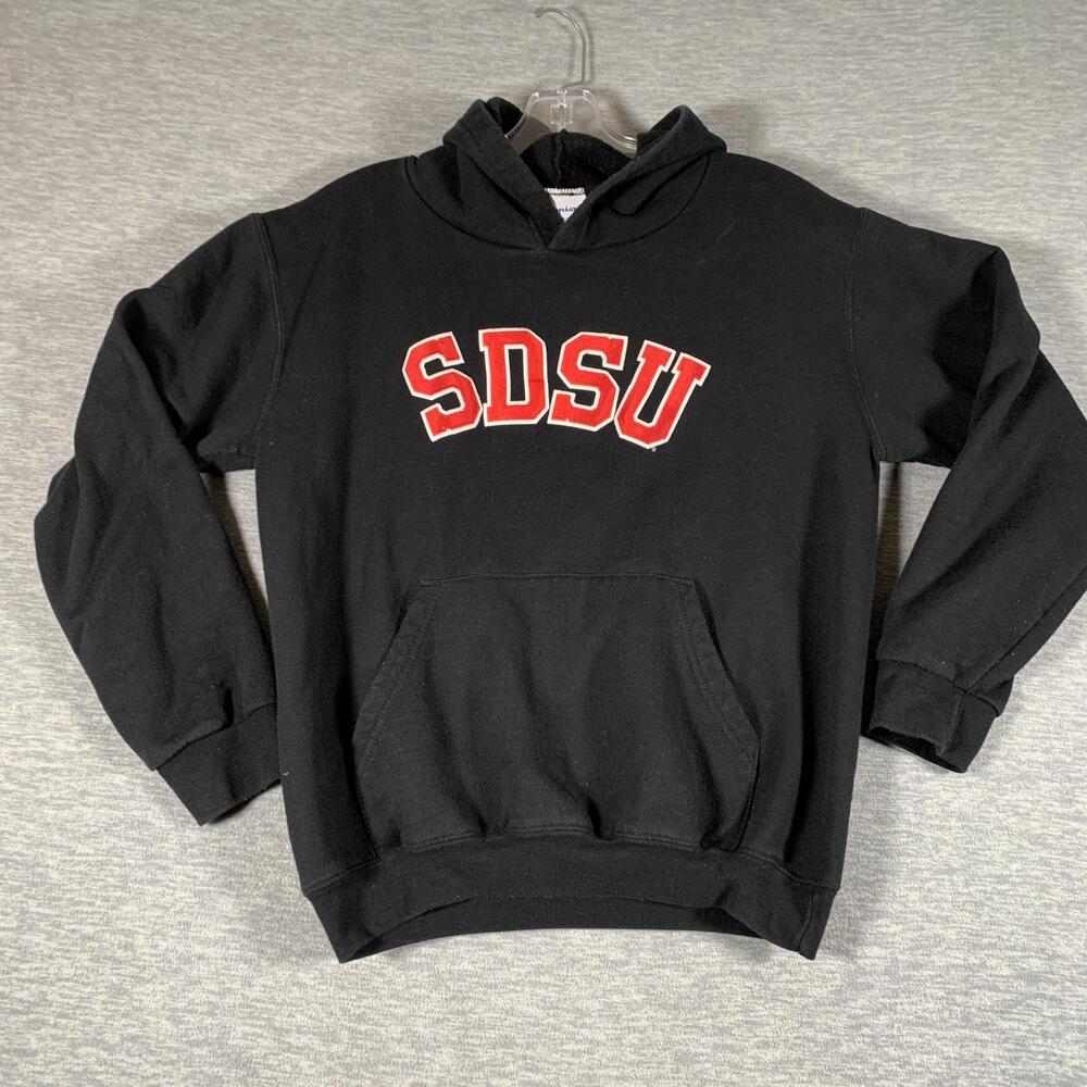 San Diego State Aztecs Sweatshirt Boys Large Black NCAA College Champion Hoodie
